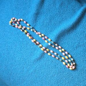 Vintage Multicolor beaded Long Necklace Fashion Jewelry